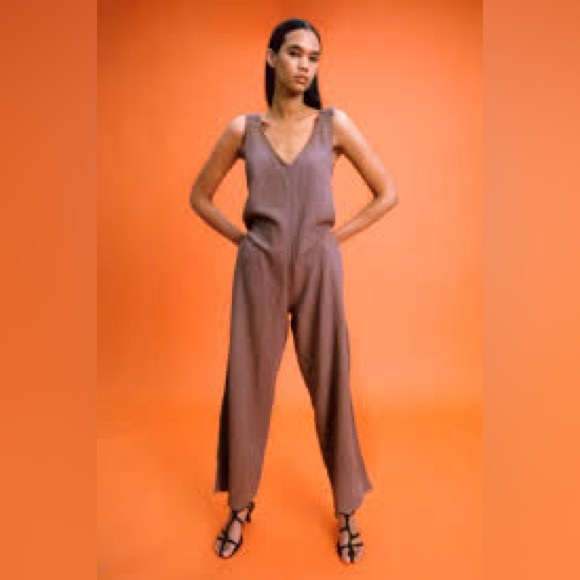 Zara wide leg strechjumpsuit - Picture 3 of 10